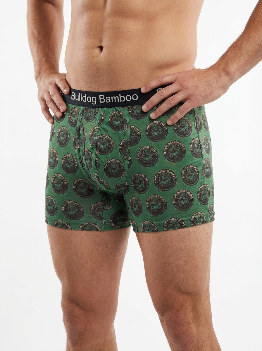 Bamboo Boxers 3 Pack – 2 Plain + 1 Bulldog Print – Soft Breathable Men’s Underwear
